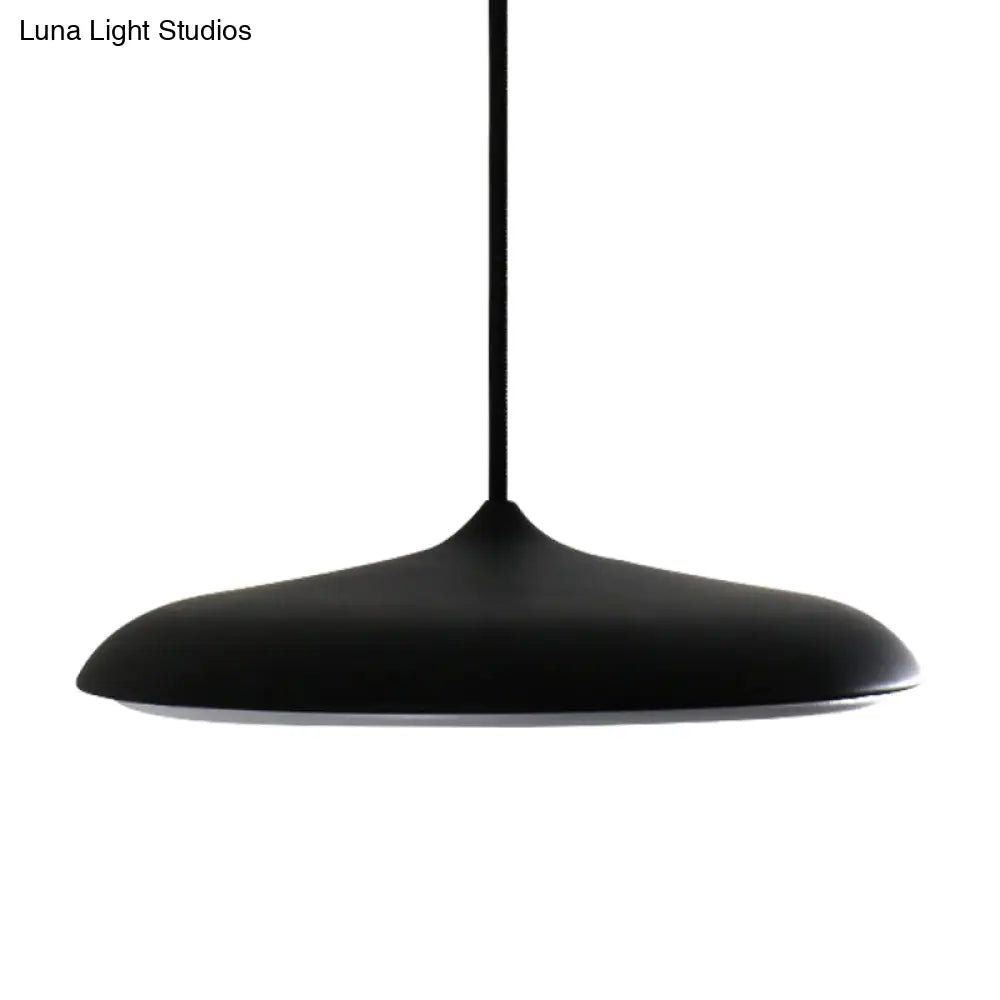 Modern Metal Disk Ceiling Pendant Light - 10’/16’ Diameter 1 White/Pink/Yellow Warm/White