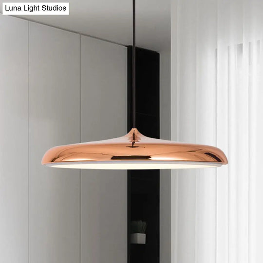 Modern Metal Pendant Light With White/Pink/Yellow Shade - 10/16 Diameter Warm/White Lighting