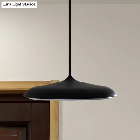 Modern Metal Disk Ceiling Pendant Light - 10’/16’ Diameter 1 White/Pink/Yellow Warm/White