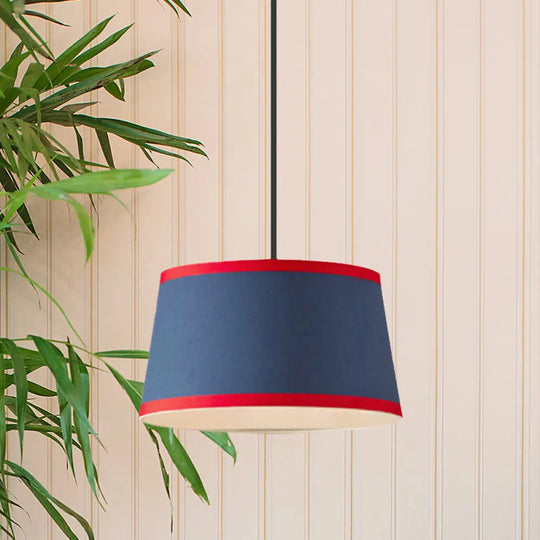 Modern Metal Drum Hanging Light For Dining Room Decor Red-Blue / 16