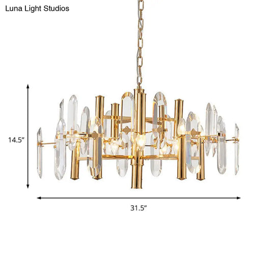 Modern Metal Frame Gold Chandelier Light Fixture 8/10 Lights 23.5’’/31.5’’ Wide