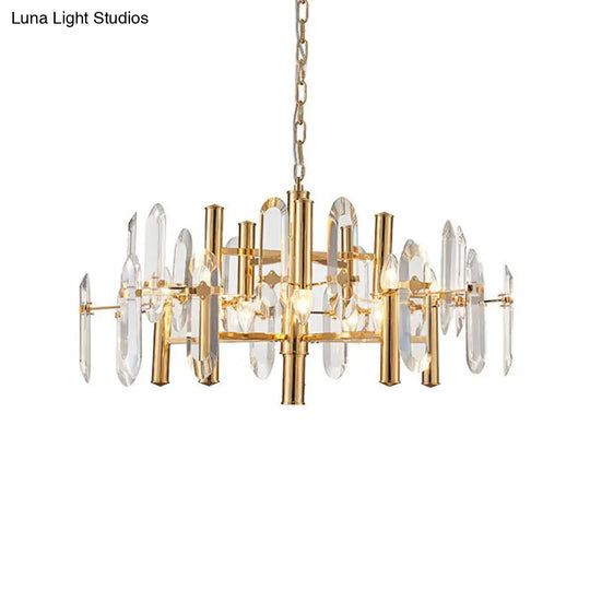 Modern Metal Frame Gold Chandelier Light Fixture 8/10 Lights 23.5’’/31.5’’ Wide