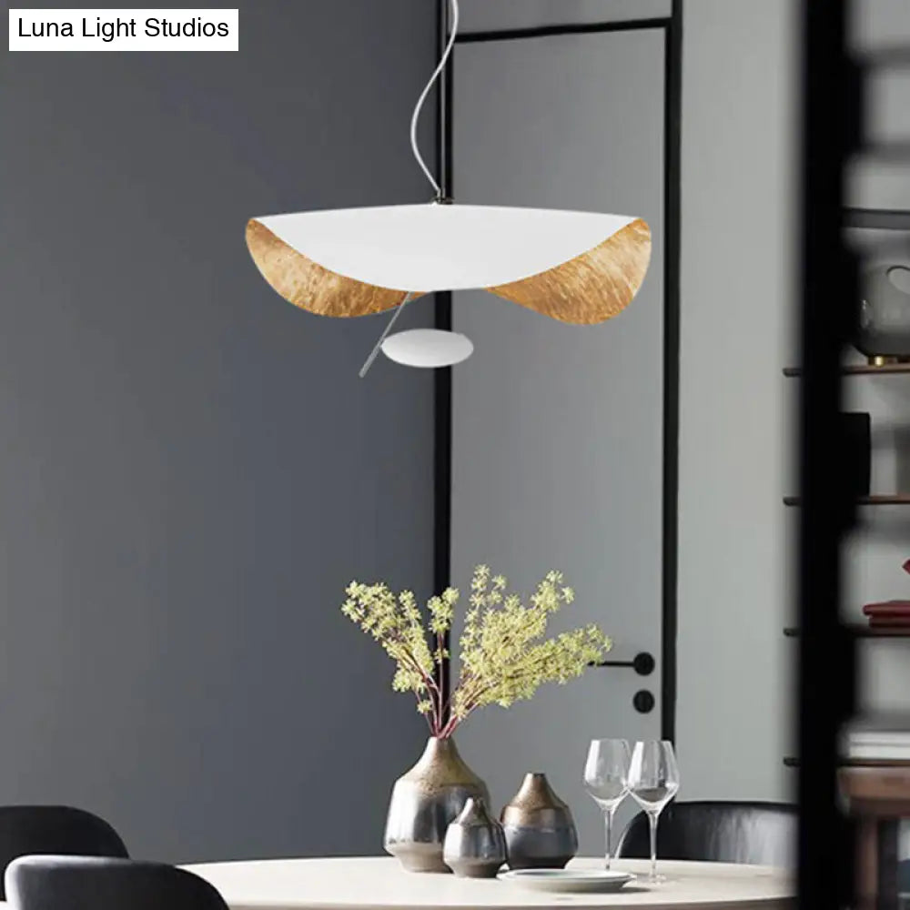 Modern Metal Geometric Pendant Light Kit - 16/23.5 Wide 1 White/Black Down Lighting For Living Room