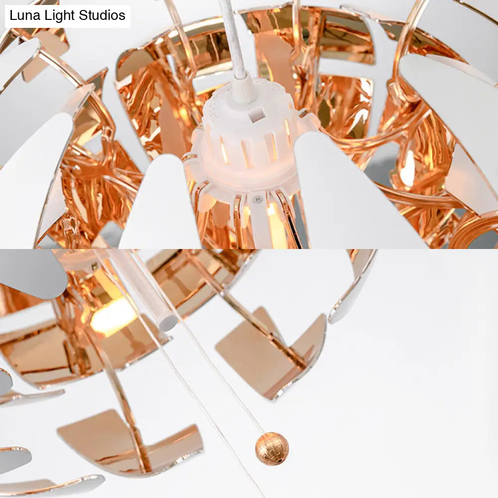 Modern Metal Hanging Pendant Light For Restaurants - Gold/Silver Explosion Design