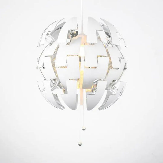 Modern Metal Hanging Pendant Light For Restaurants - Gold/Silver Explosion Design Silver