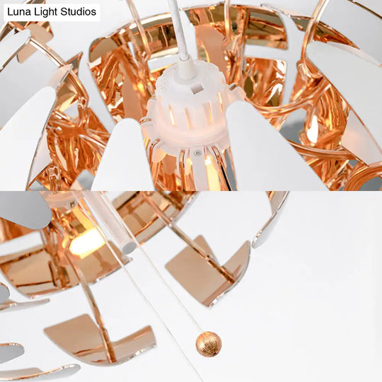 Modern Gold/Silver Exploding Pendant Light For Restaurants - 1-Light Metal Hang Lamp