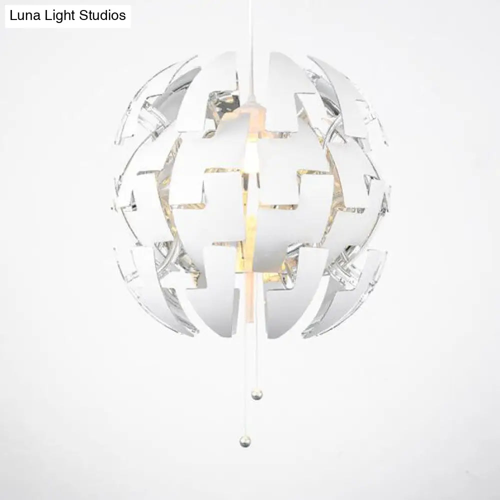 Modern Gold/Silver Exploding Pendant Light For Restaurants - 1-Light Metal Hang Lamp Silver