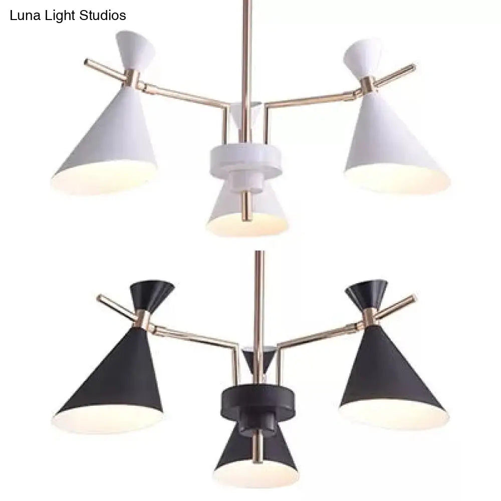 Modern Metal Hourglass Chandelier - 3-Head Hanging Light For Child Bedroom