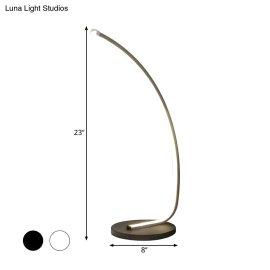 Modern Metal Led Bedroom Reading Light In Black/White