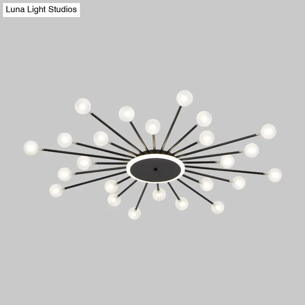 Modern Metal Led Close-To-Ceiling Light For Bedrooms