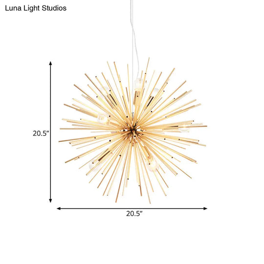 Modern Metal Led Gold Sputnik Chandelier Pendant Light 20.5/22.5 Diameter