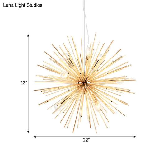 Modern Metal Led Gold Sputnik Chandelier Pendant Light 20.5/22.5 Diameter