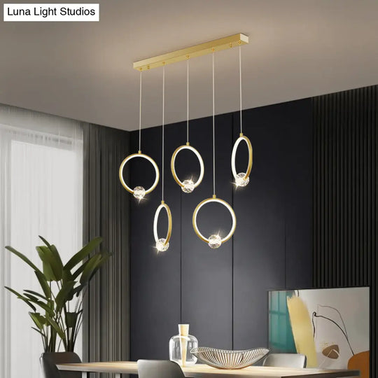 Modern Metal Led Ring Pendant Light - Stylish Indoor Lighting Fixture