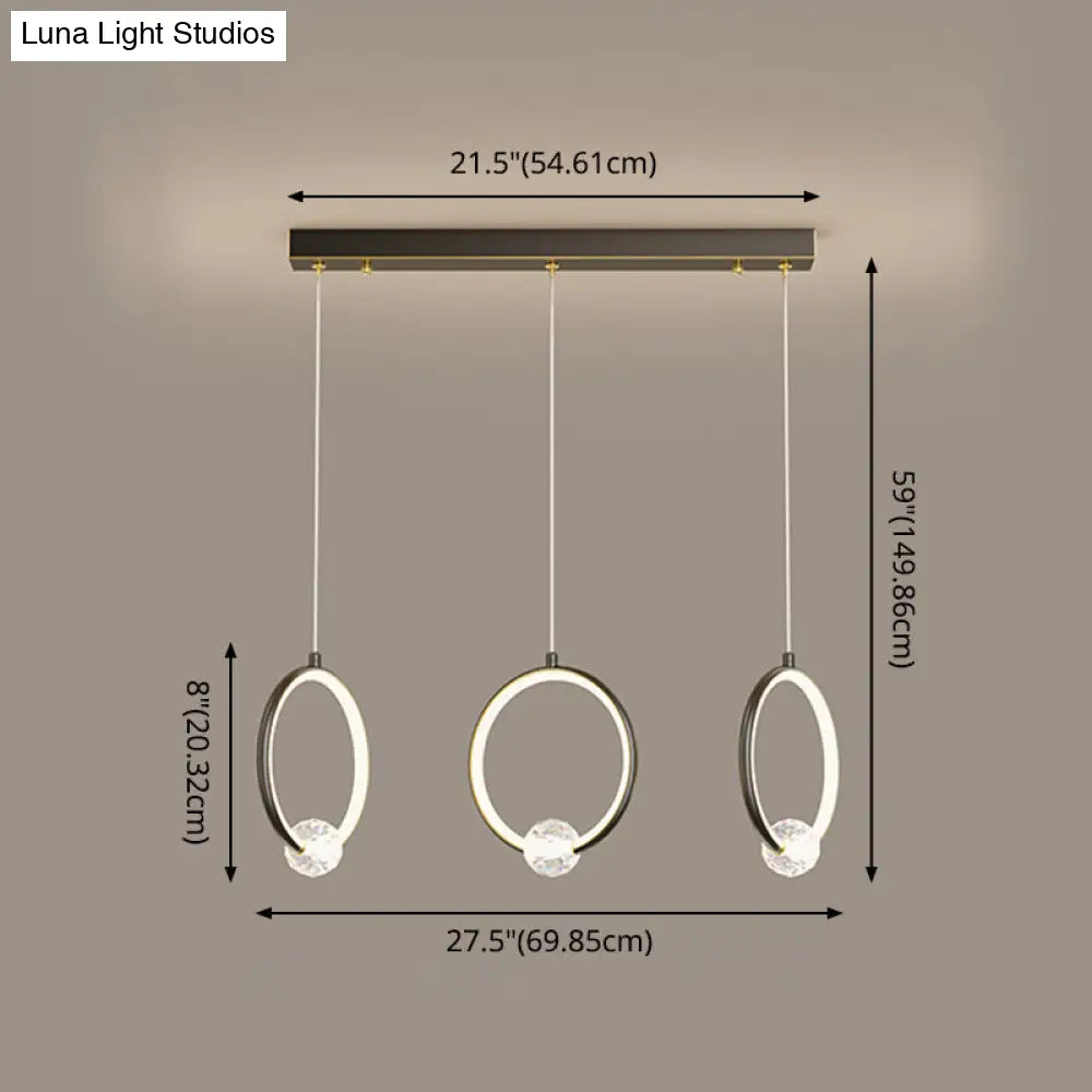 Modern Metal Led Ring Pendant Light - Stylish Indoor Lighting Fixture