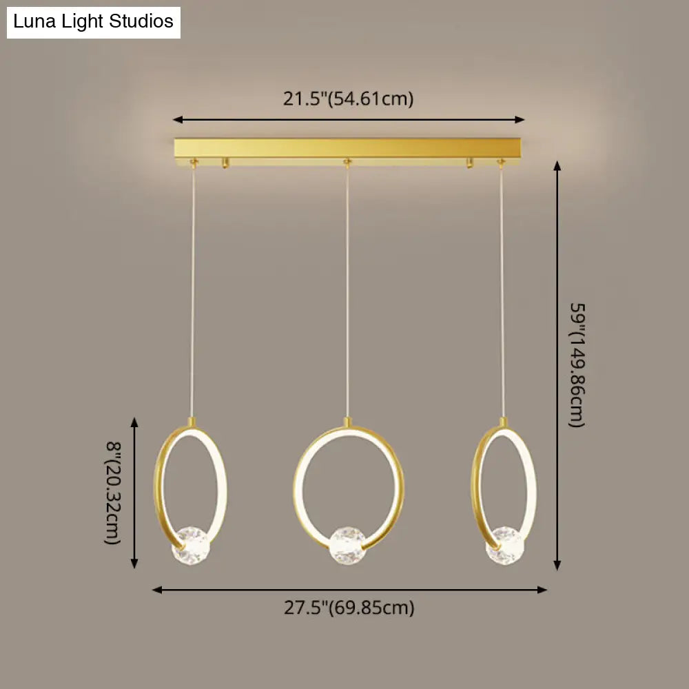 Modern Metal Led Ring Pendant Light - Stylish Indoor Lighting Fixture