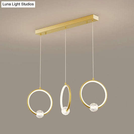 Modern Metal Led Ring Pendant Light - Stylish Indoor Lighting Fixture