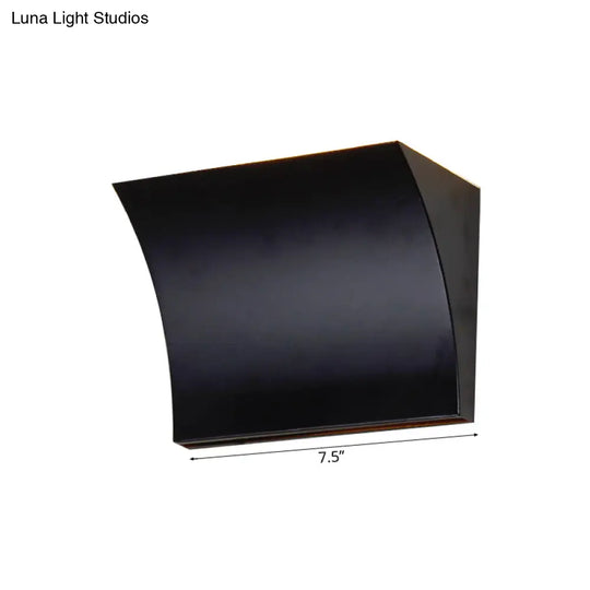 Modern Metal Led Wall Sconce Light Fixture For Living Room - Black/Silver Slide Design