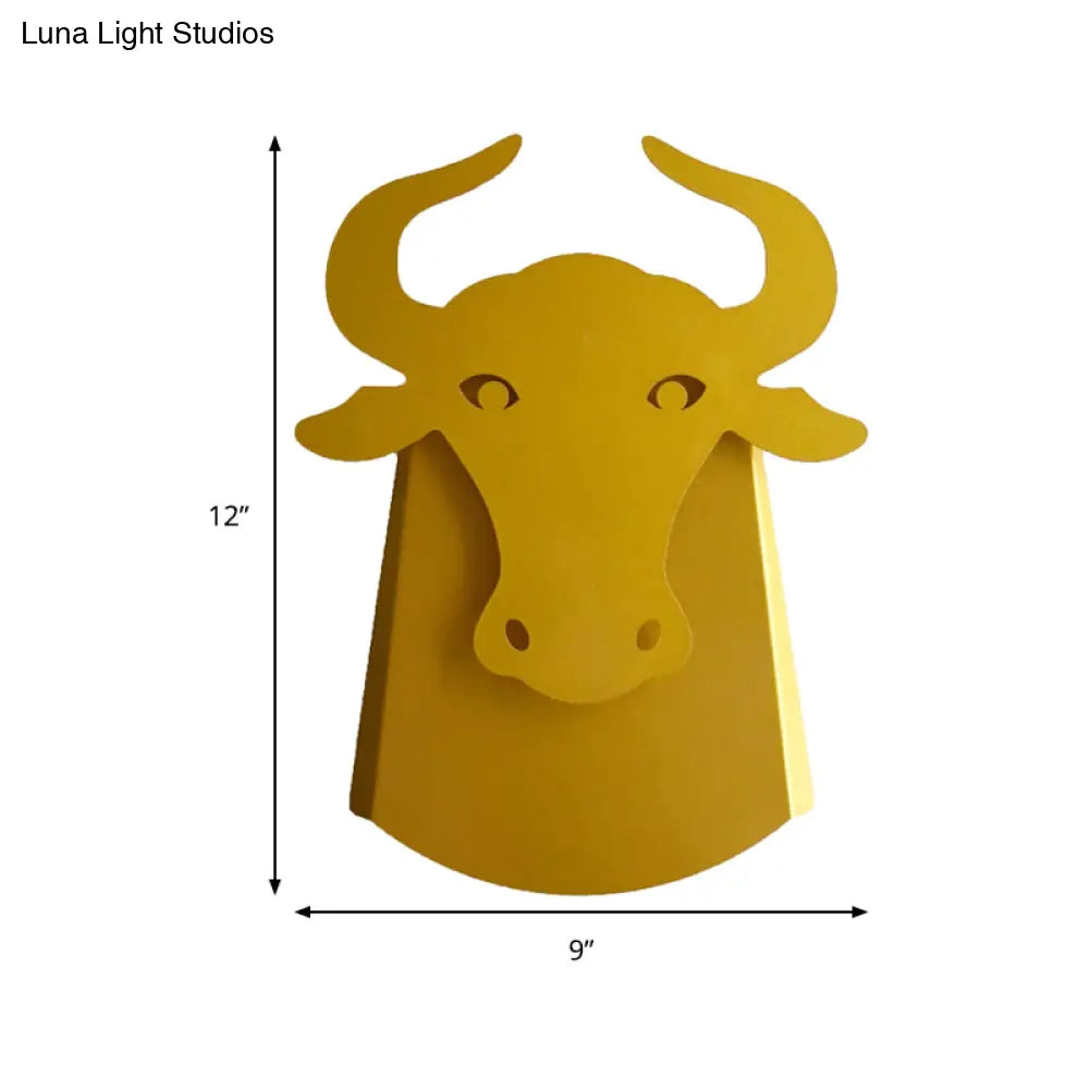 Modern Metal Ox Wall Lamp With Integrated Led For Chic Indoor Lighting