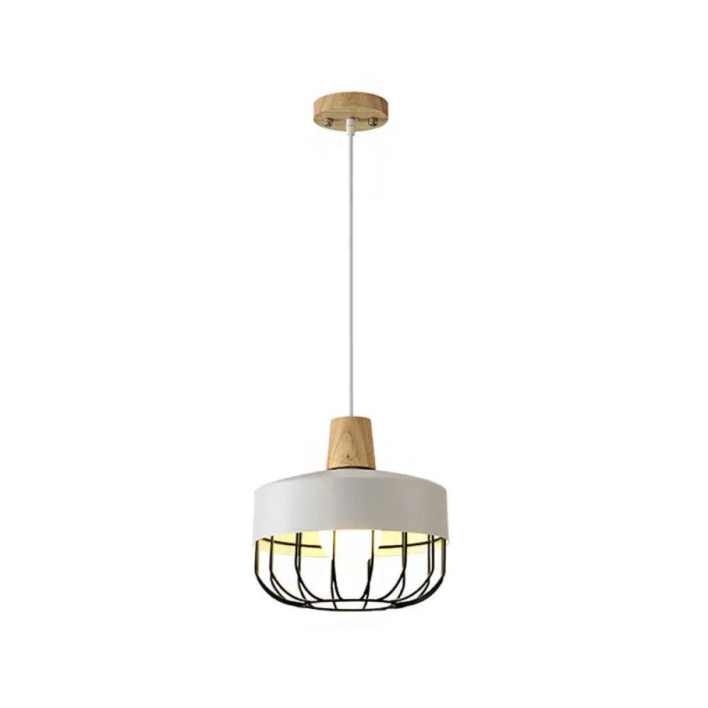 Modern Metal Pendant Lamp For Dining Table - Black/White Bowl/Cone Shade Black / Bowl
