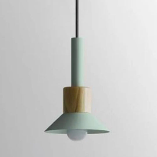 Modern Metal Pendant Light With 1 And Multiple Color Options Green / Cone