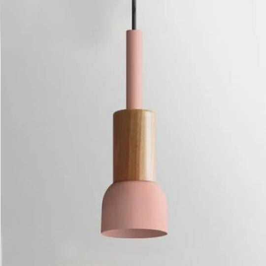 Modern Metal Pendant Light With 1 And Multiple Color Options Pink / Barrel