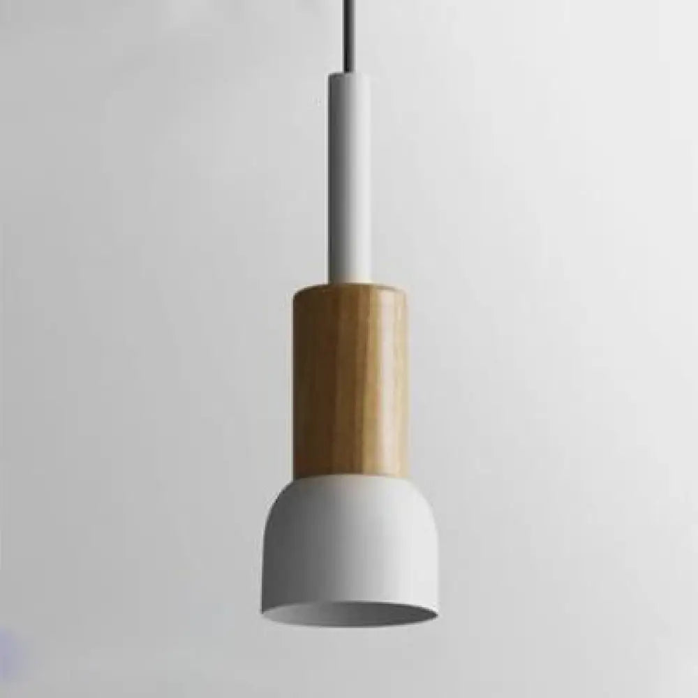 Modern Metal Pendant Light With 1 And Multiple Color Options White / Barrel