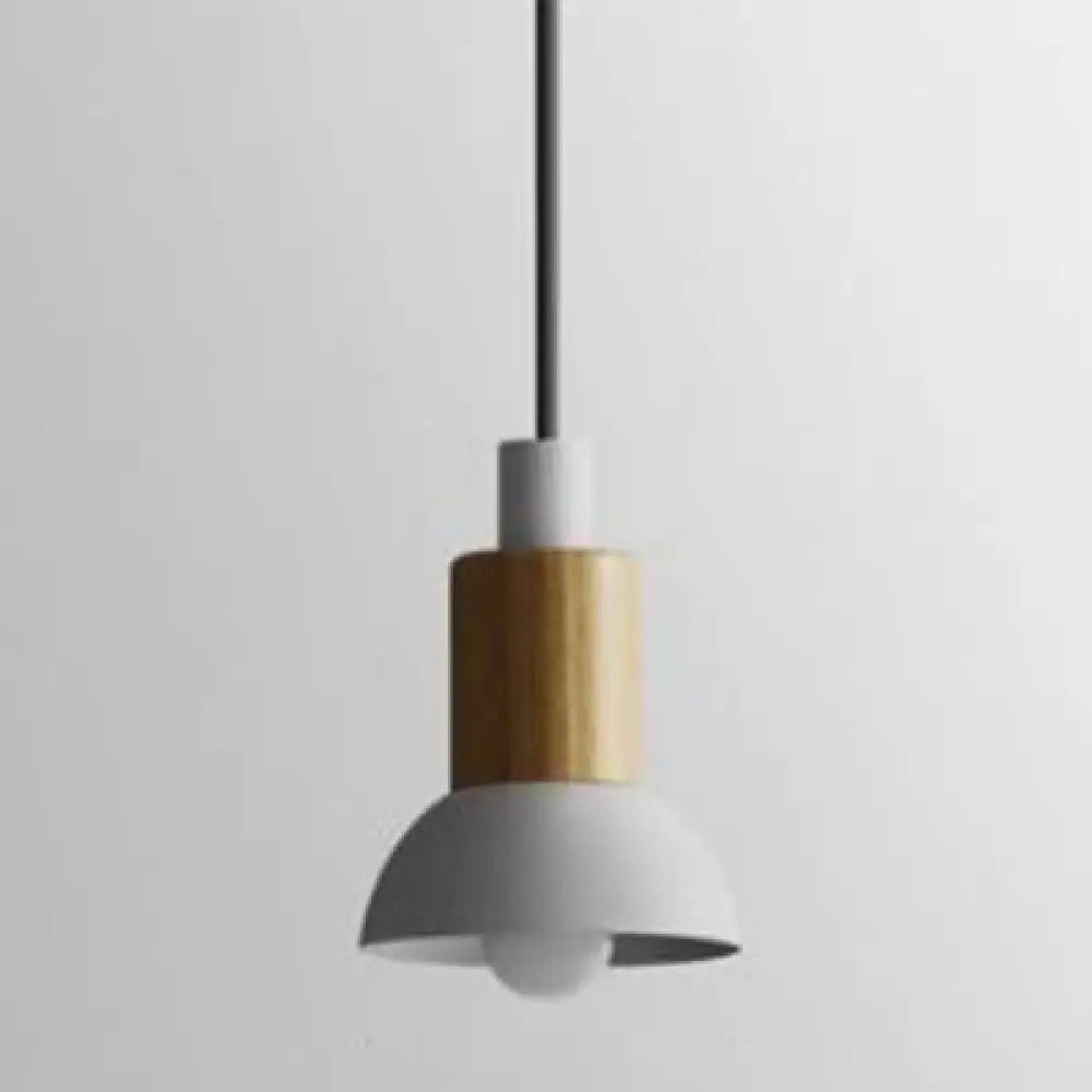 Modern Metal Pendant Light With 1 And Multiple Color Options White / Bowl