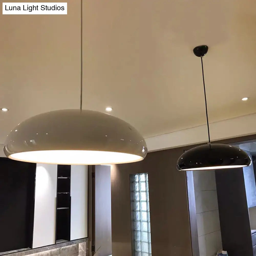 Modern Metal Pendant Light With Bowl Shade For Dining Room