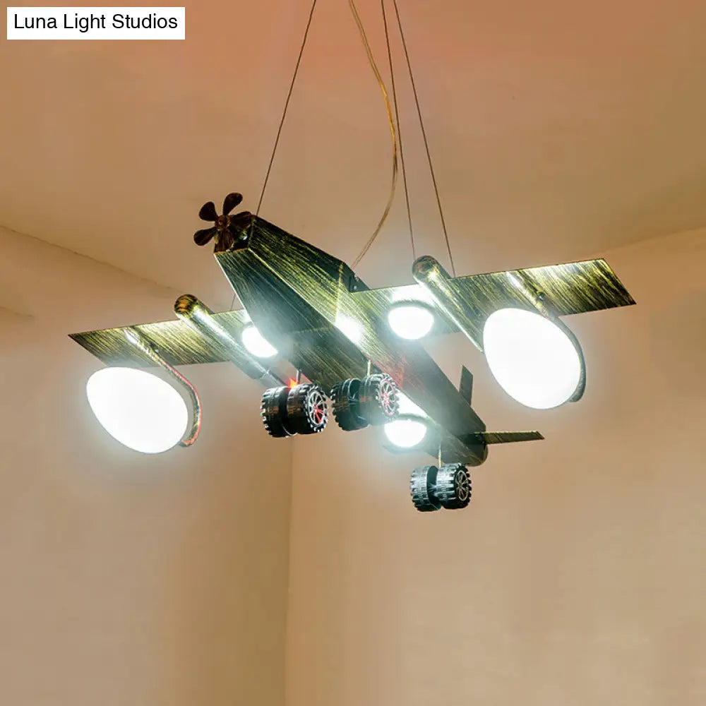 Modern Metal Plane Pendant Lights For Boys Bedroom Or Shop