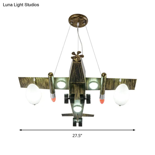 Modern Metal Plane Pendant Lights For Boys Bedroom Or Shop