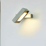 Modern Metal Rectangular Wall Sconce Led Mount Light With Rotatable Design (Black/White/Grey) Grey
