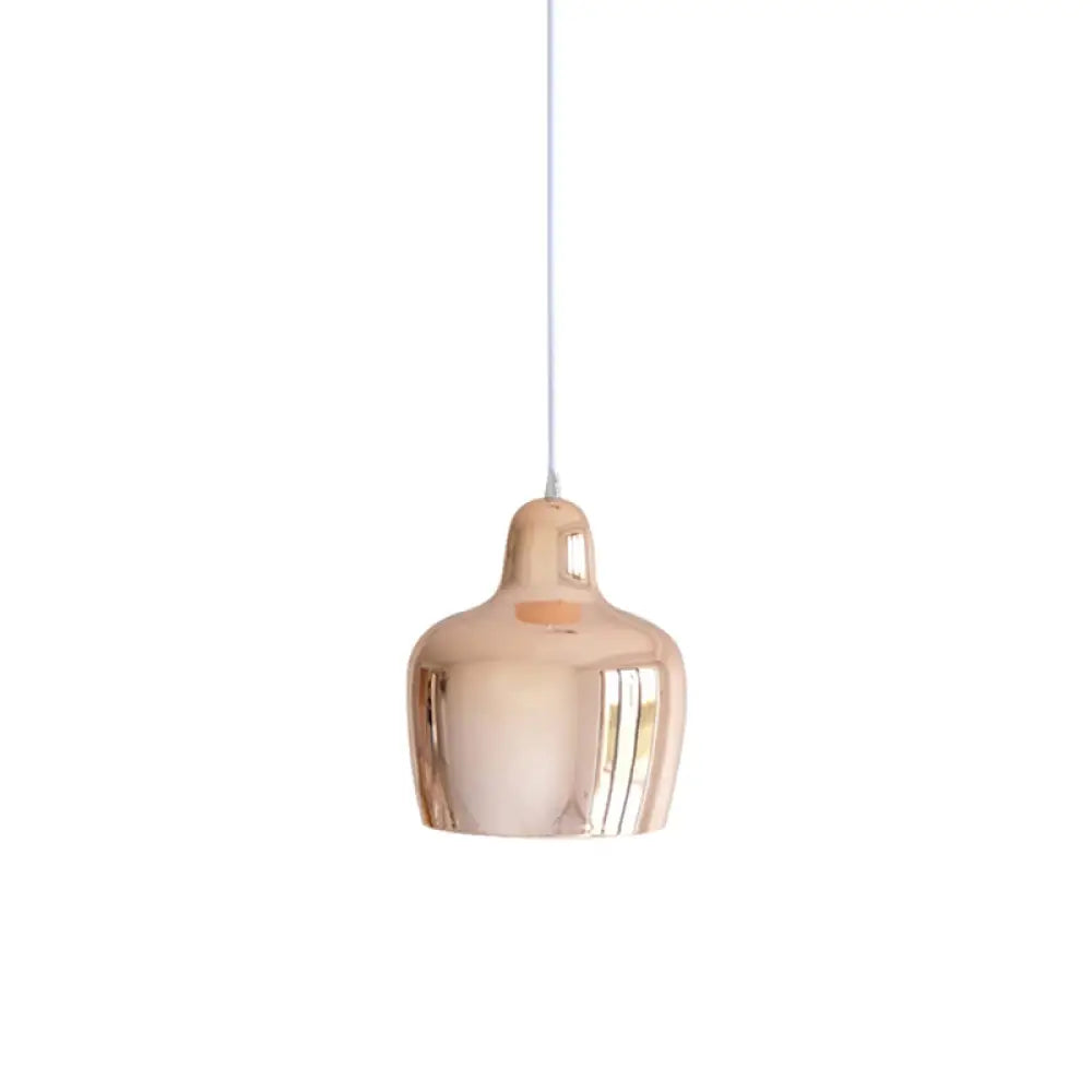 Modern Metal Suspension Pendant Light - Urn Shape Ideal For Restaurants Rose Gold