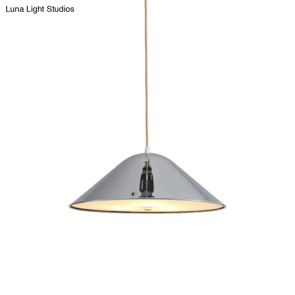 Modern Tapered Suspension Light In Matte Black Chrome And Rose Gold Finish - Perfect For Dining Room