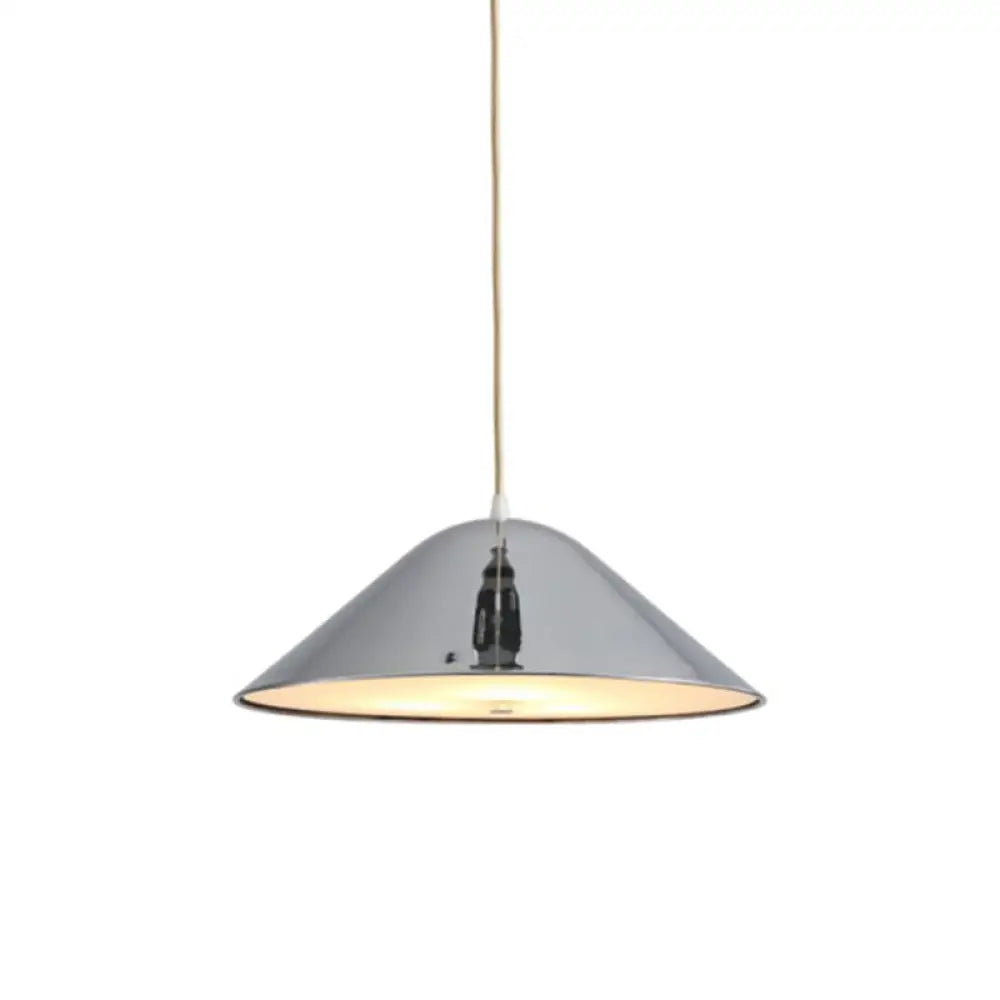 Modern Metal Tapered Suspension Light In Matte Black Polished Chrome And Rose Gold For Dining Room