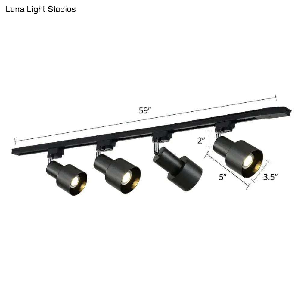 Modern Metal Track Lighting Fixture - Grenade Shaped Design For Living Room 4 / Black