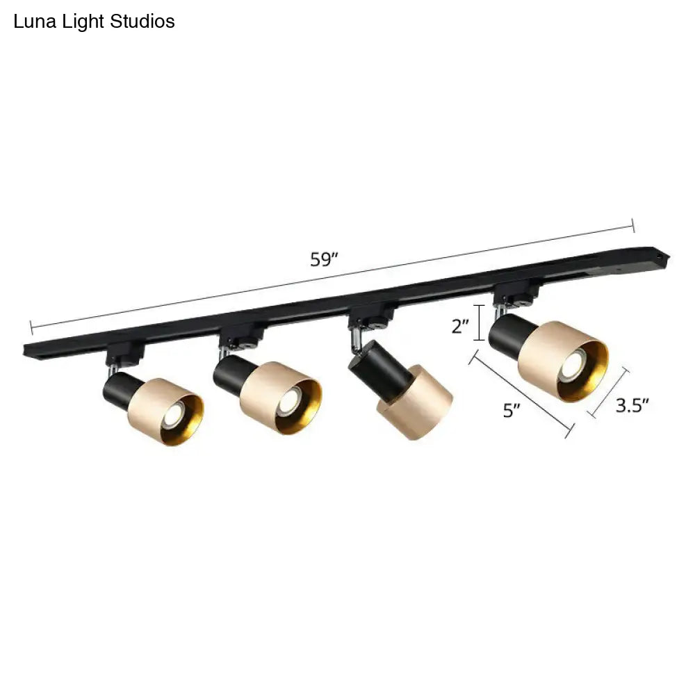 Modern Metal Track Lighting Fixture - Grenade Shaped Design For Living Room 4 / Gold