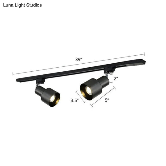 Modern Metal Track Lighting Fixture - Grenade Shaped Design For Living Room 2 / Black