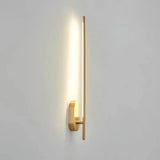 Modern Metal Wall Lamp For Bedroom & Living Room - Linear Strip Lighting 1 / Brass Warm