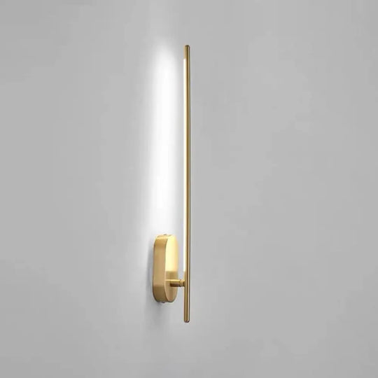 Modern Metal Wall Lamp For Bedroom & Living Room - Linear Strip Lighting 1 / Brass White