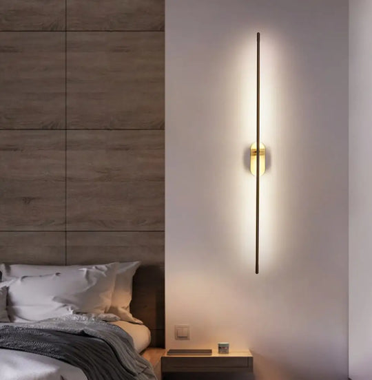 Modern Metal Wall Lamp For Bedroom & Living Room - Linear Strip Lighting 2 / Black White