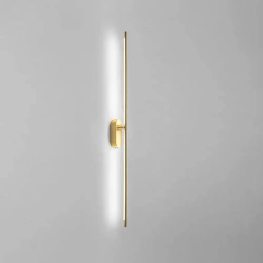 Modern Metal Wall Lamp For Bedroom & Living Room - Linear Strip Lighting 2 / Brass White