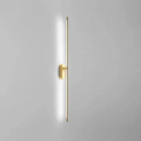 Modern Metal Wall Lamp For Bedroom & Living Room - Linear Strip Lighting 2 / Brass White