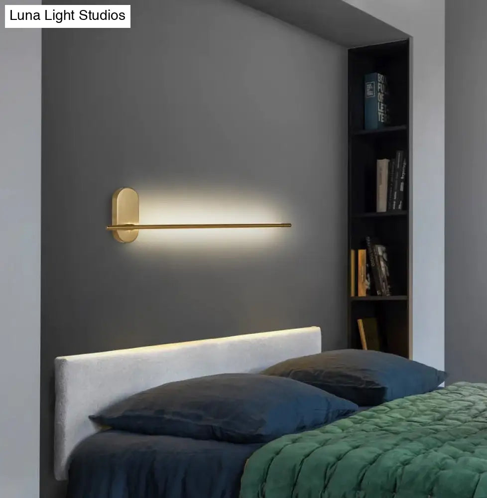 Modern Metal Wall Lamp For Bedroom & Living Room - Linear Strip Lighting