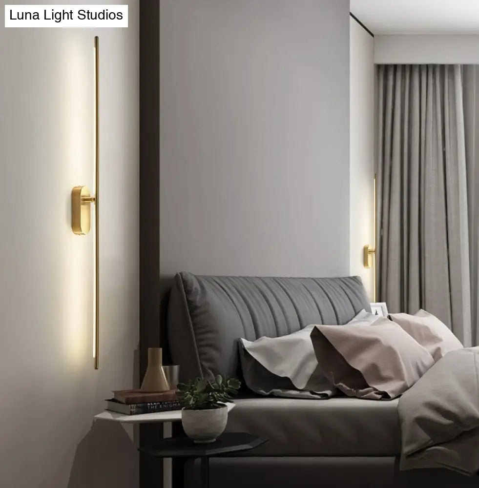 Modern Metal Wall Lamp For Bedroom & Living Room - Linear Strip Lighting