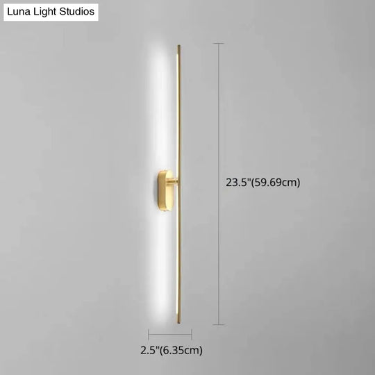 Modern Metal Wall Lamp For Bedroom & Living Room - Linear Strip Lighting