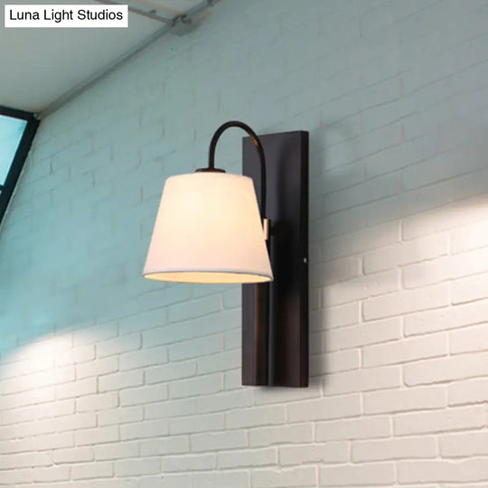 Modern Metal Wall Lamp With Conical Shade - Mounted Light Fixture For Living Room