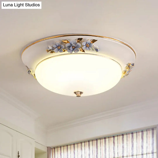 Modern Metal White Ceiling Mounted Led Flush Mount Lighting Fixture Korean Flower Design