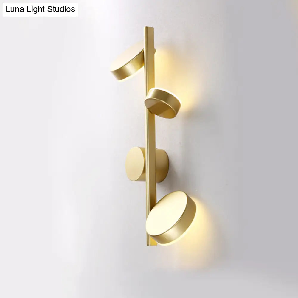 Modern Metallic Circle Wall Mount Led Lighting For Living Room