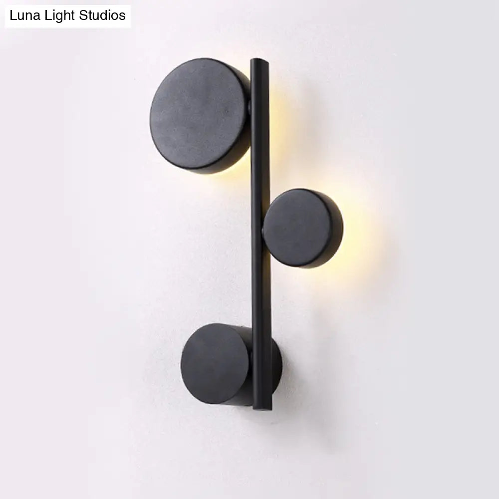 Modern Metallic Circle Wall Mount Led Lighting For Living Room