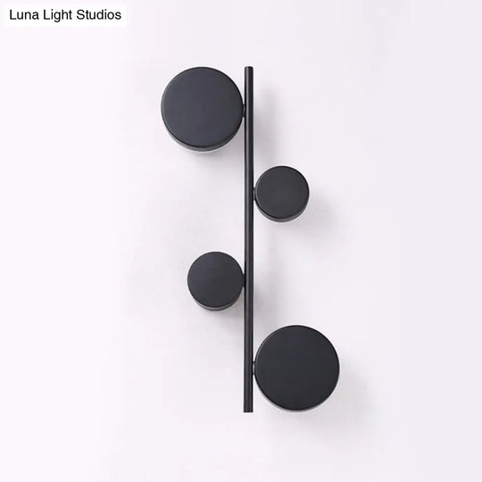 Modern Metallic Circle Wall Mount Led Lighting For Living Room